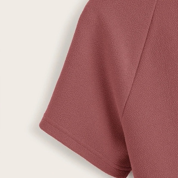 ❤️ 🆕 SHEIN Solid Raglan Sleeve Peplum Top size XS - Picture 4 of 7